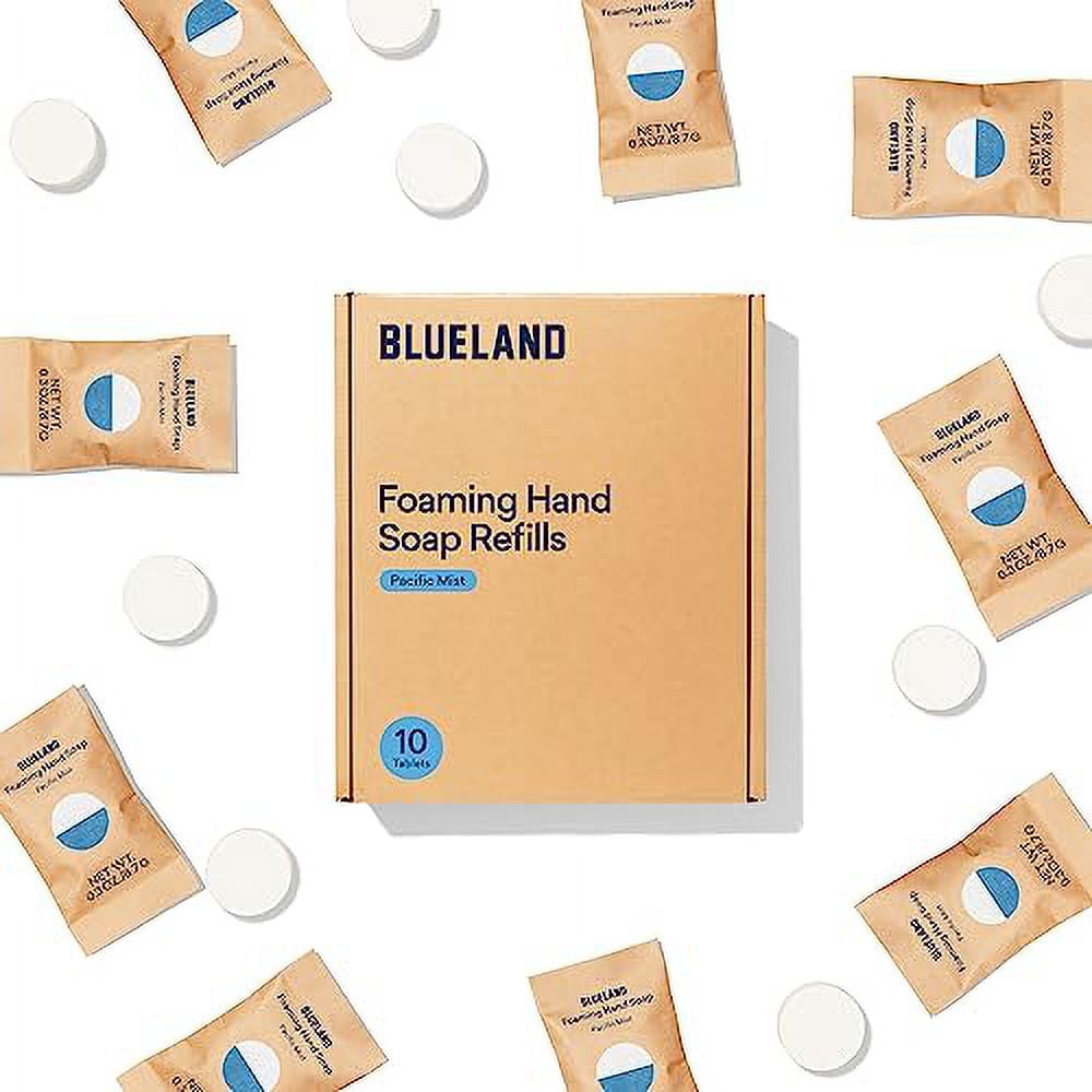 BLUELAND Foaming Hand Soap Refills 10 Pack Tablets, Pacific Mist