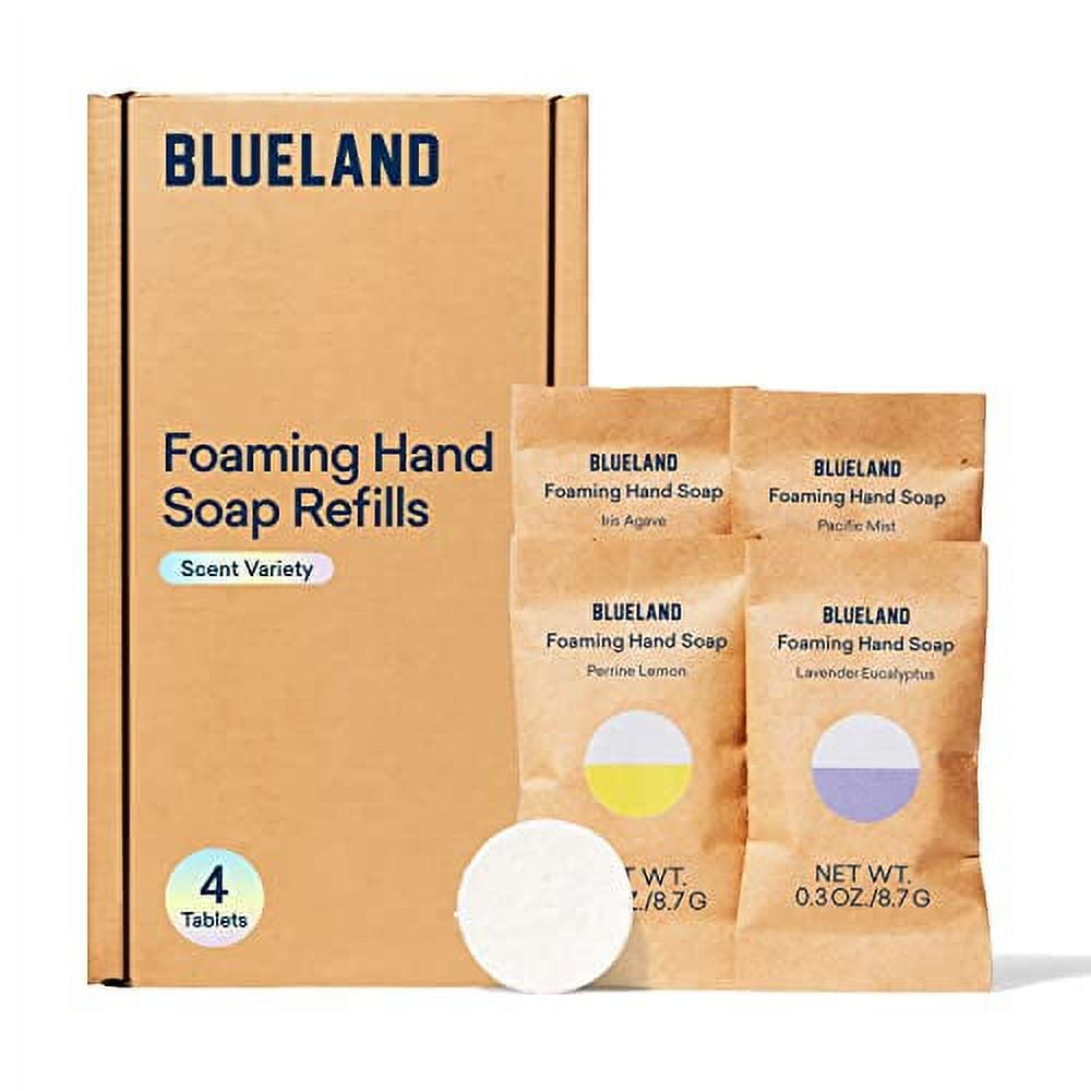 BLUELAND Foaming Hand Soap Tablet Refills 4 Pack Eco Friendly