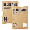 thumbnail image 1 of BLUELAND Toilet Bowl Cleaner Refill 2 Pack - Eco Friendly Products & Cleaning Supplies - No Harsh Chemicals, Plant-Based - Lemon Cedar - 28 tablets, 1 of 6