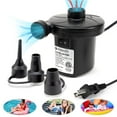 thumbnail image 1 of Cikuci Electric Air Pump Air Mattress Portable Pump for Inflatables Couch, Pool Floats, Blow up Pool Raft Bed Boat Toy, Quick-Fill AC Inflator Deflator with 3 Nozzles, One Size, Black, 1 of 10