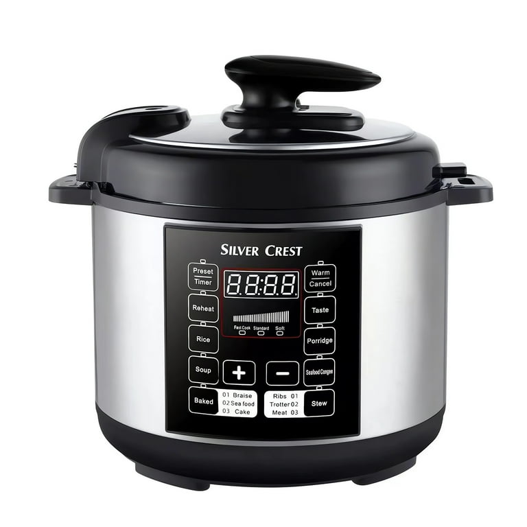 Cikuci Electric Pressure Cooker Multi Functional Slow Cooker Rice Cooker Saute pan Soup Pot Egg Cooker Warmer Preset Cooking 6 Quart
