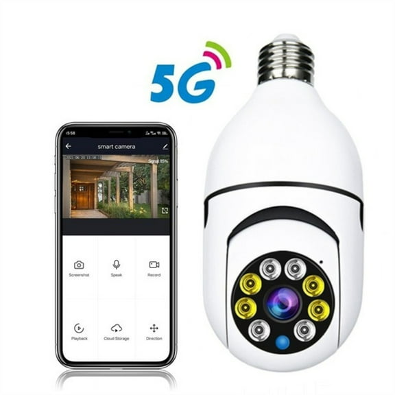 BLUELK Light Bulb Camera, 1080P 5G WiFi Camera,Smart Motion Detection Alarm,Remote Viewing, Night Vision