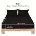 thumbnail image 1 of BLUEONUS Ultra Soft Waterproof Fitted Sheet, Washable Mattress Cover for Home, Hotel(Full, Black), 1 of 1