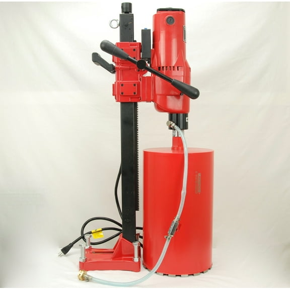 BLUEROCK  10" Z1 Concrete Core Drill w/ Stand & 2 Diamond Core Bits - PACKAGE DEAL