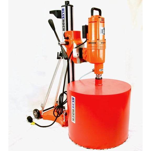 BLUEROCK 20" 220V Concrete Core Drill Rig, 3-Speed Heavy-Duty Diamond Coring Machine with Tilting Stand & Rolling Base, Model 20Z1 T/S