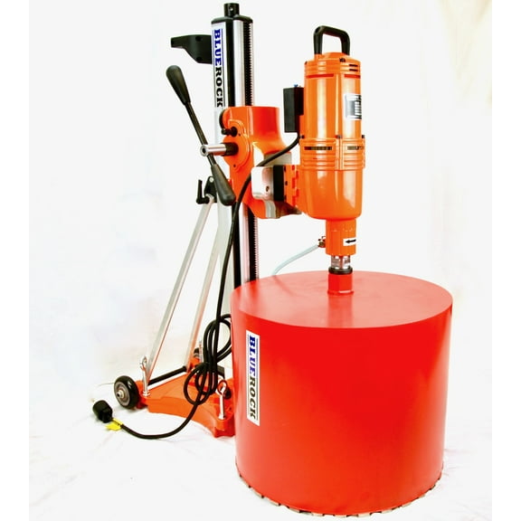 BLUEROCK 20" Z1T/S 220v Concrete 3-Speed Core Drill w/ Tilting Stand & Rolling Base Heavy Duty Drilling Rig