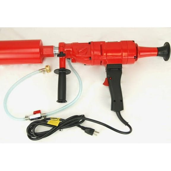 BLUEROCK  4Z1 Handheld Concrete Core Drill & 2 Diamond Core Bits - PACKAGE DEAL