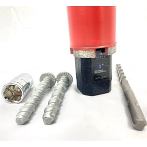 BLUEROCK BLOCK 2" Diamond Core Drill Pilot Start Guide Kit Concrete Centering Template with SDS Drill Bit & Reusable Anchors