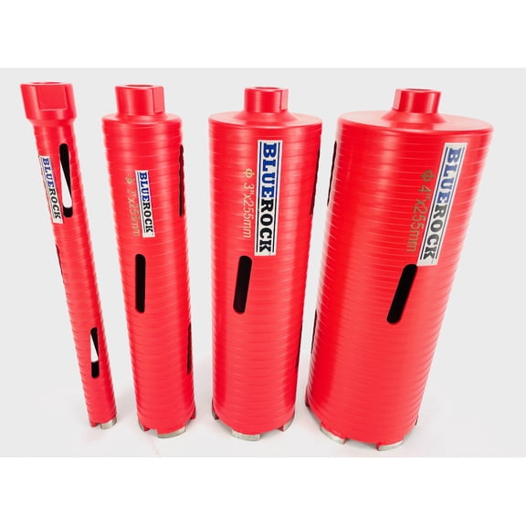 BLUEROCK DRY Type 1"-4" Set Diamond Coring Bit - Concrete Core Drill - PACKAGE DEAL