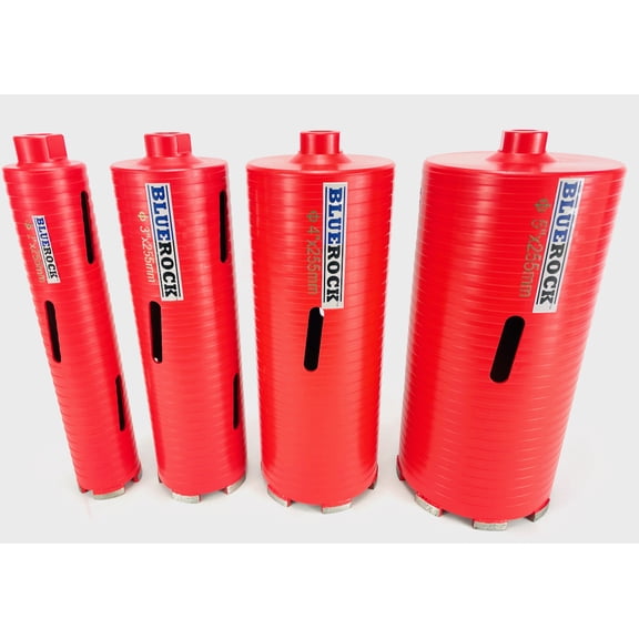 BLUEROCK DRY Type 2", 3", 4", 5" Set Diamond Coring Bit - Concrete Core Drill - PACKAGE DEAL