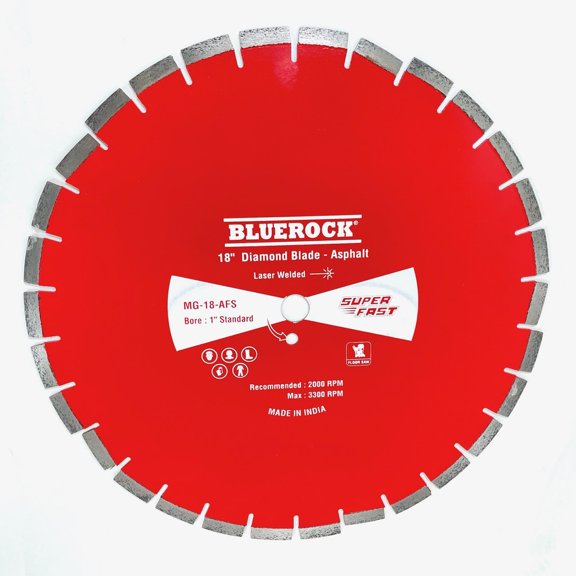 BLUEROCK MG-18-AFS 18 Diamond Blade Asphalt Flat Floor Saw 1" Bore