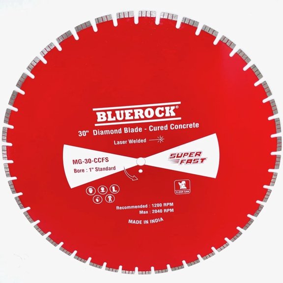 BLUEROCK 30 Pro Series Diamond Blade Cured Concrete Flat Floor Saw 1" Bore MG-30-CCFS