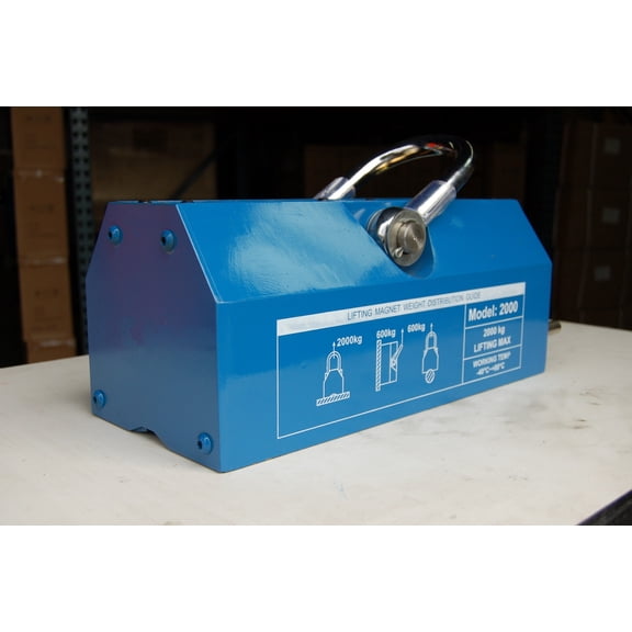 BLUEROCK Magnetic Lifter 2000 KG - 4400 lbs Mag Lifting Magnet BLUEROCK Tools