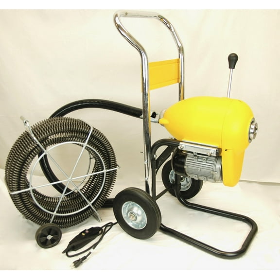 BLUEROCK SDS200B 2" - 8" Heavy Duty Sectional Pipe Drain Cleaning Machine 65' Snake Cleaner Kit