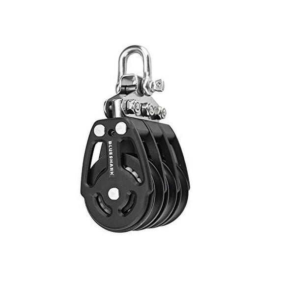 BLUESHARK 38mm Fixed Triple Aluminum Sailing Block Choose Quantity (1-Pack) 2256