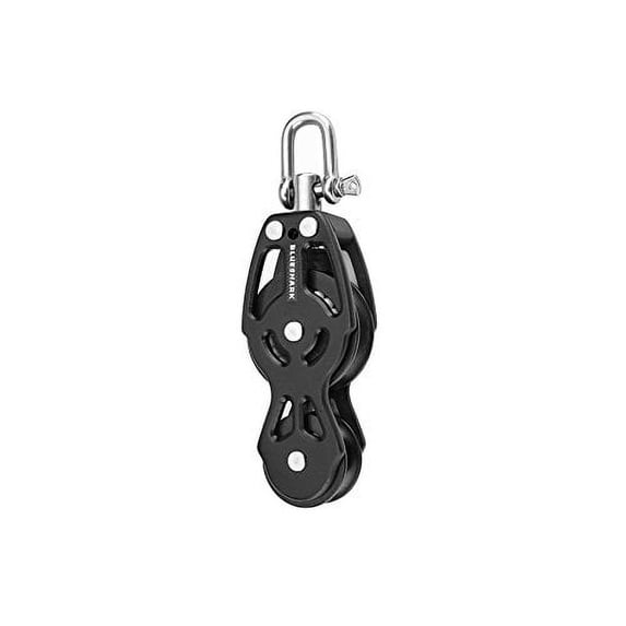 BLUESHARK 38mm Single Fiddle Swivel Aluminum Sailing Block Choose Quantity (5-Pack) 2253