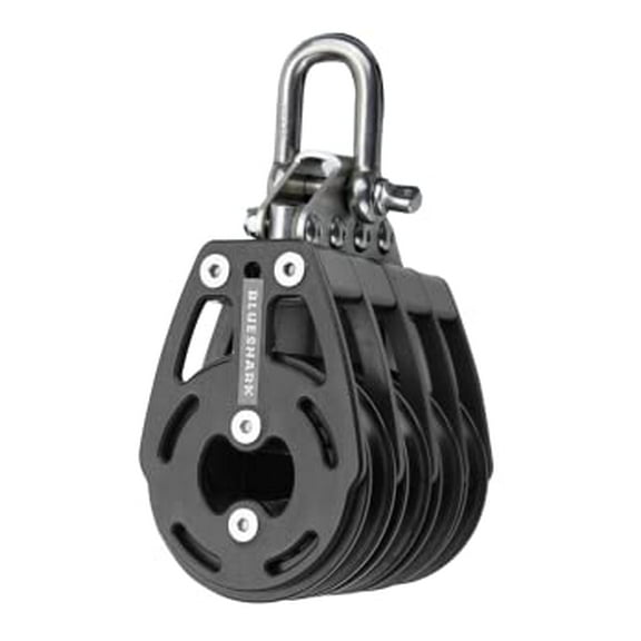 BLUESHARK 57mm Quadruple Fixed Aluminum Sailing Block Choose Quantity (2-Pack) 2335