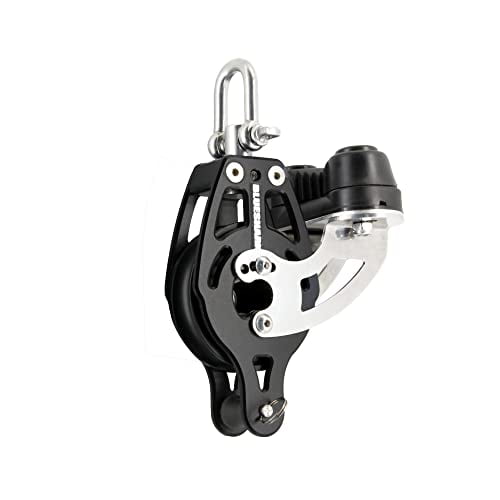 BLUESHARK 57mm Single Swivel Becket Adjustable Cam Aluminum Sailing Block Choose Quantity (5-Pack) 2328