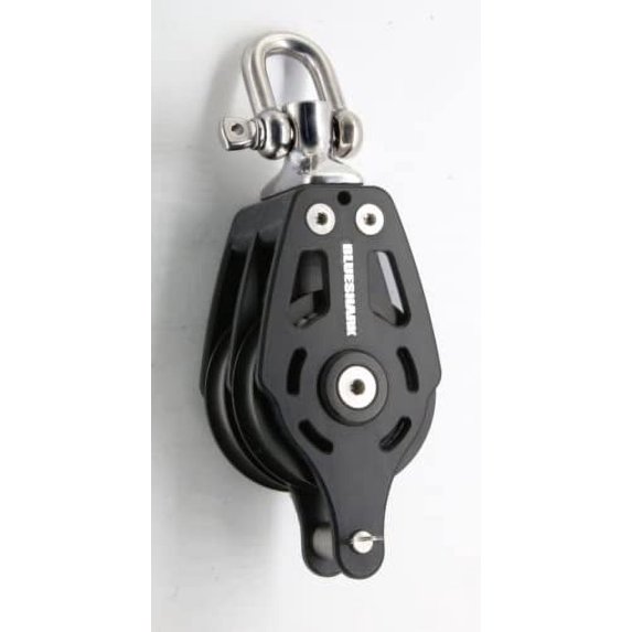 BLUESHARK 75mm Double Fixed Becket High Performance Aluminum Sailing Block Choose Quantity (5-Pack) 2777