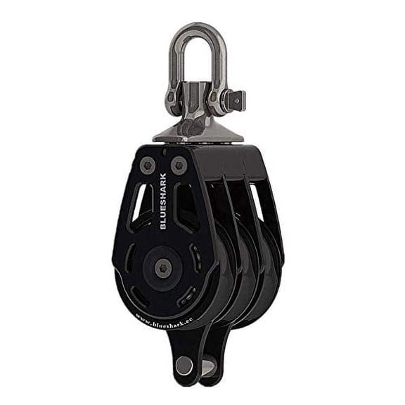 BLUESHARK 75mm Triple Fixed Becket High Performance Aluminum Sailing Block Choose Quantity (5-Pack) 2778