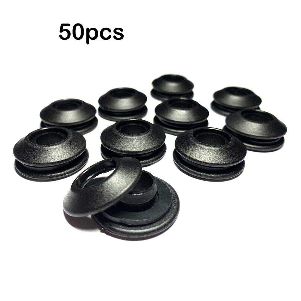 BLUESON 10/50 Pcs Plastic Eyelets Set Round Eyelets Tarpaulin Eyelets