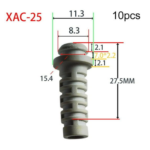 BLUESON 10Pcs 3/4/5Mm Cable Gland Connector Rubber Strain Relief Cord Boot Wire Sleeve