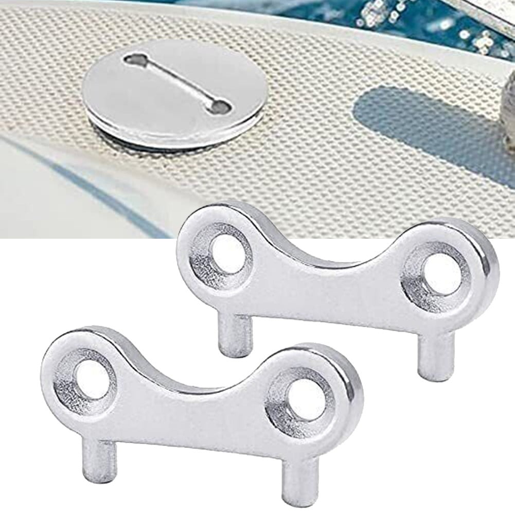 2Pcs Marine Stainless Steel Deck Fill Plate Key Kit Floating