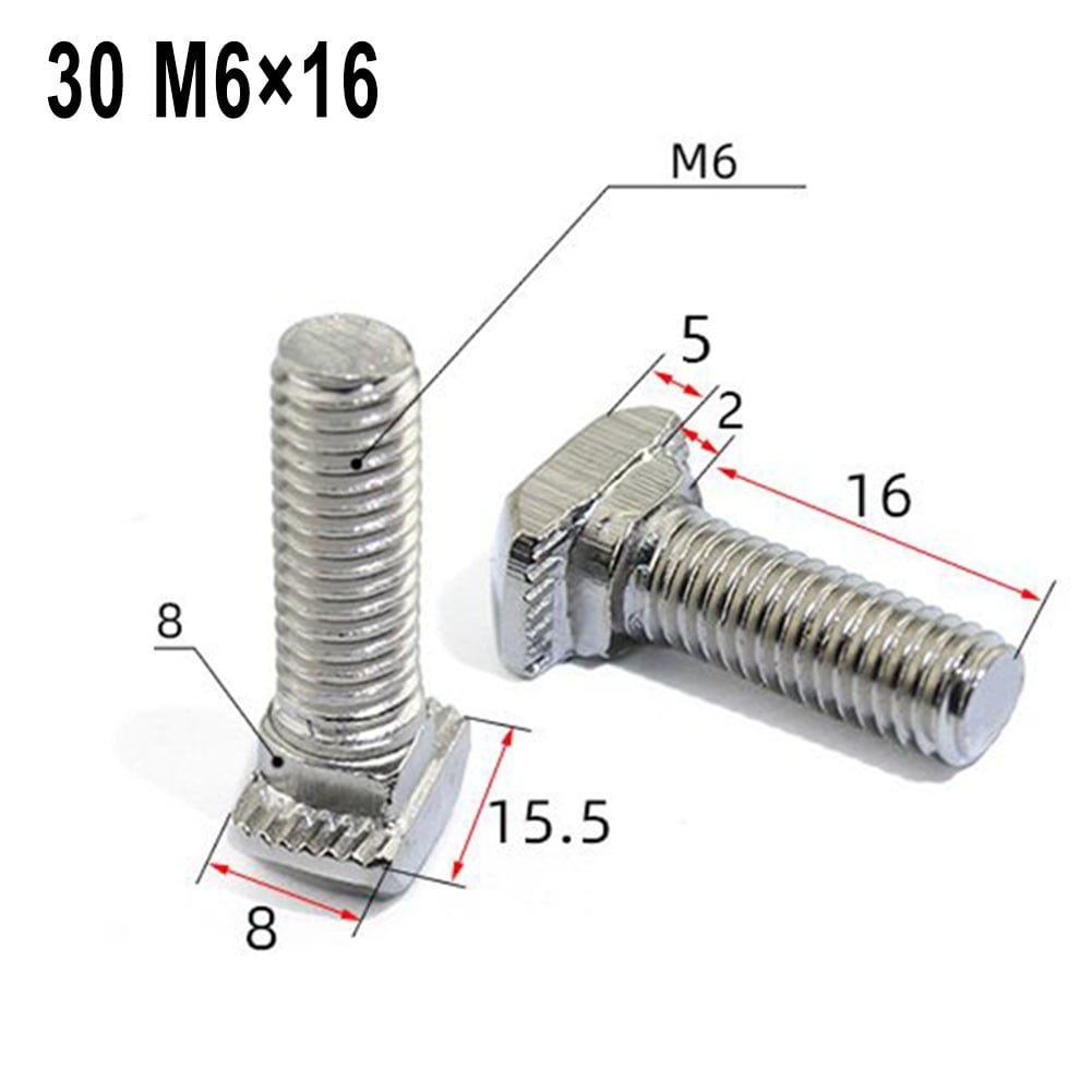 BLUESON 20Pcs THead Bolt For Profile 30 Type And 40 Type Groove 8