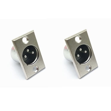 Bnafes Audio XLR Female Jack Panel Mount Socket 12 Pcs Black Silver Tone