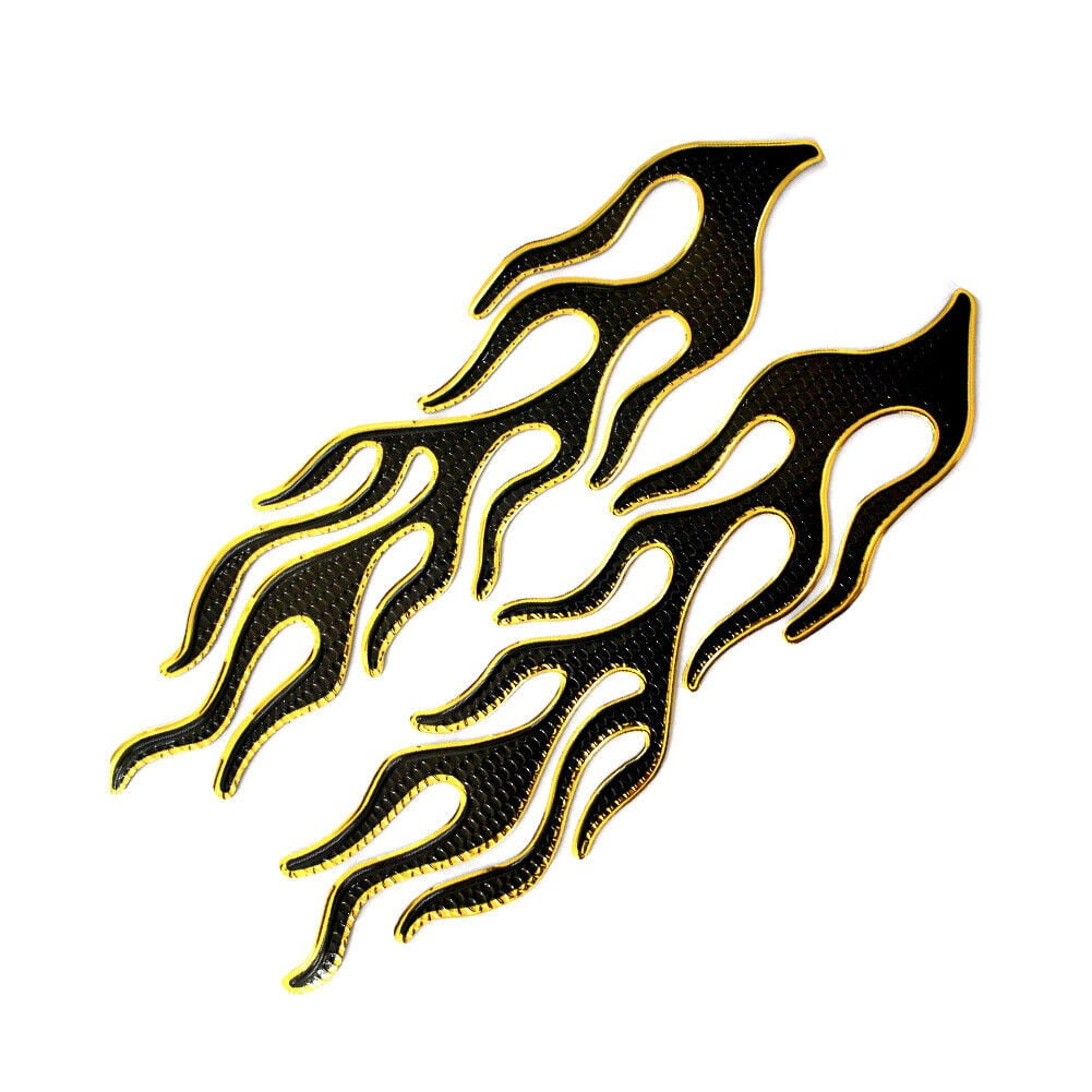 BLUESON 3D CAR Motorcycle Flame Waterproof Gas Tank Decals Stickers For