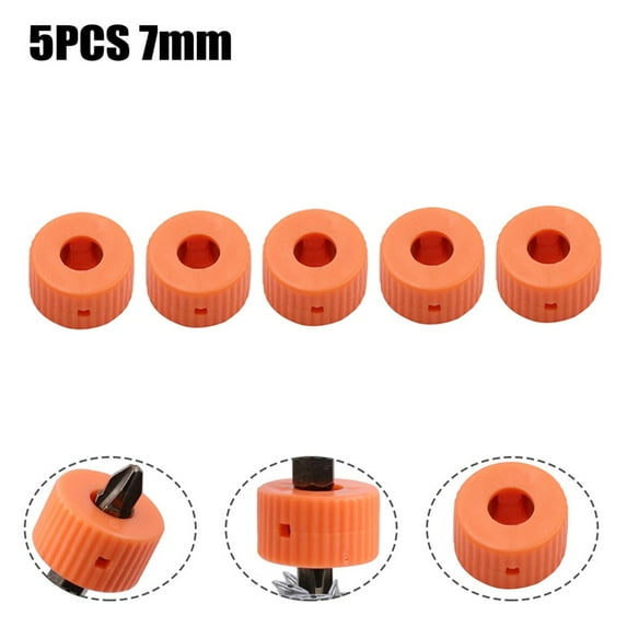 BLUESON 5Pcs 7Mm Orange Mini Round Magnetic Ring Pick Up Tool Used For Magnetizer Ring