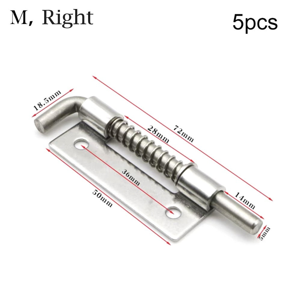 BLUESON 5Pcs Spring Loaded Latches Security Barrel Bolt Latch Tone Door