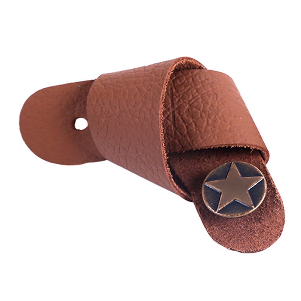 BLUESON Acoustic Electric Guitar Neck Strap Leather Head Belt Lock