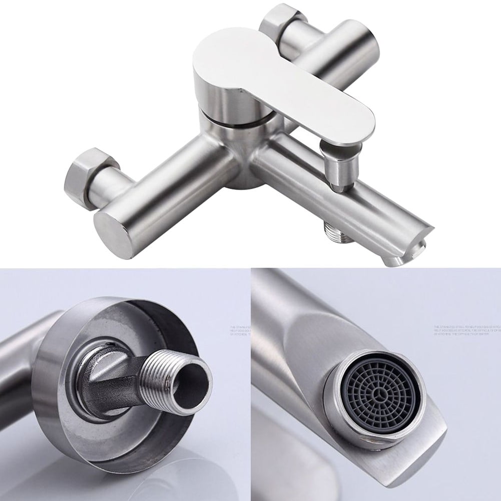 BLUESON Bathroom Chrome Sink Bath Wall Mounted Shower Filler Single Tap