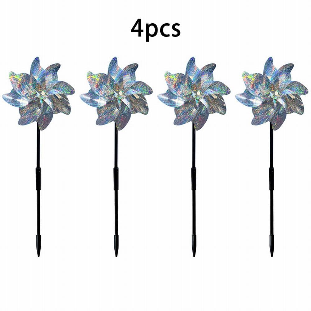 BLUESON Bird Repellent Windmill, 4Pcs Plastic Reflective Repellent