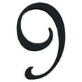 thumbnail image 1 of BLUESON Black Door Numbers 0~9 70Mm Self-Adhesive Polished Solid House Flat Apartment, 9, 1 of 3