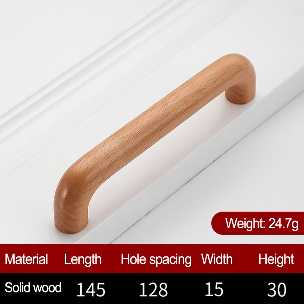 BLUESON Wooden Handle Beech Furniture Handle Storage Box Wooden