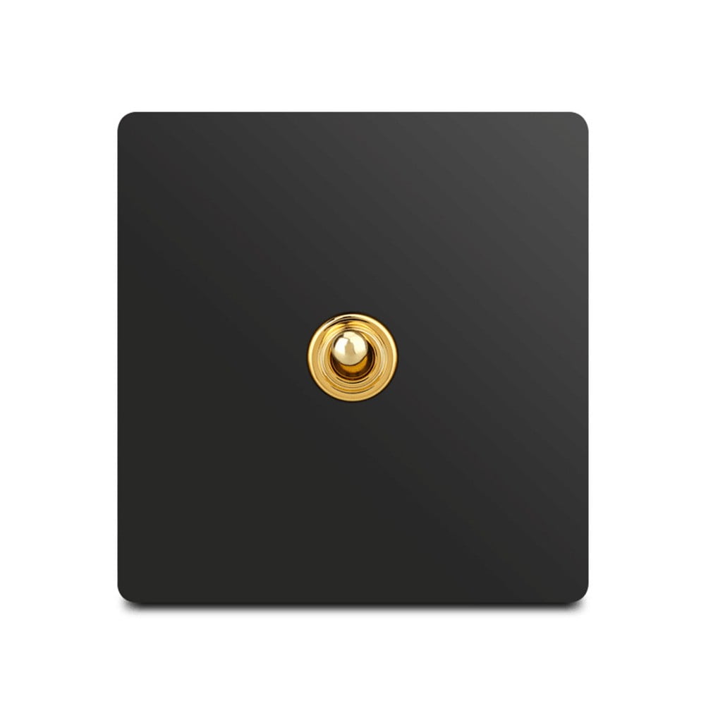BLUESON Dark Grey Retro Toggle Switch Brass Lever Light Switch 1 2 3 4