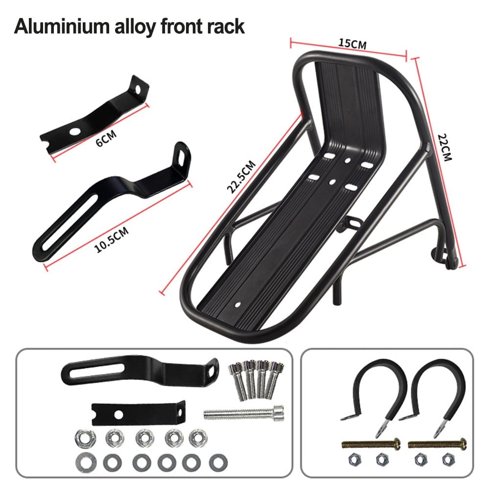 View of BLUESON Ebike Electric Bicycle Bike Front Rack Aluminum Alloy Luggage ...