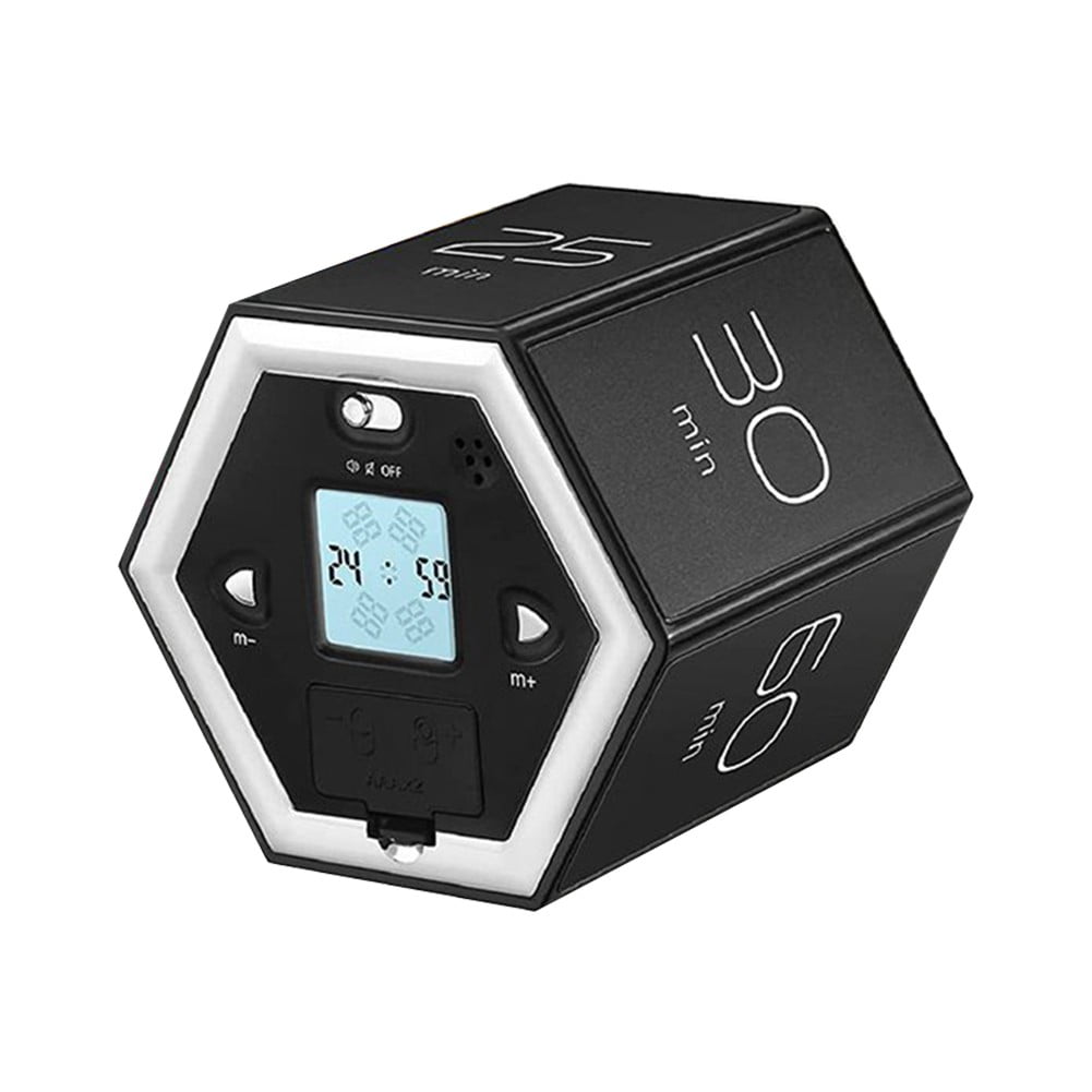 BLUESON Gravity Sensing Digital Timer Hexagon Flip Timer for