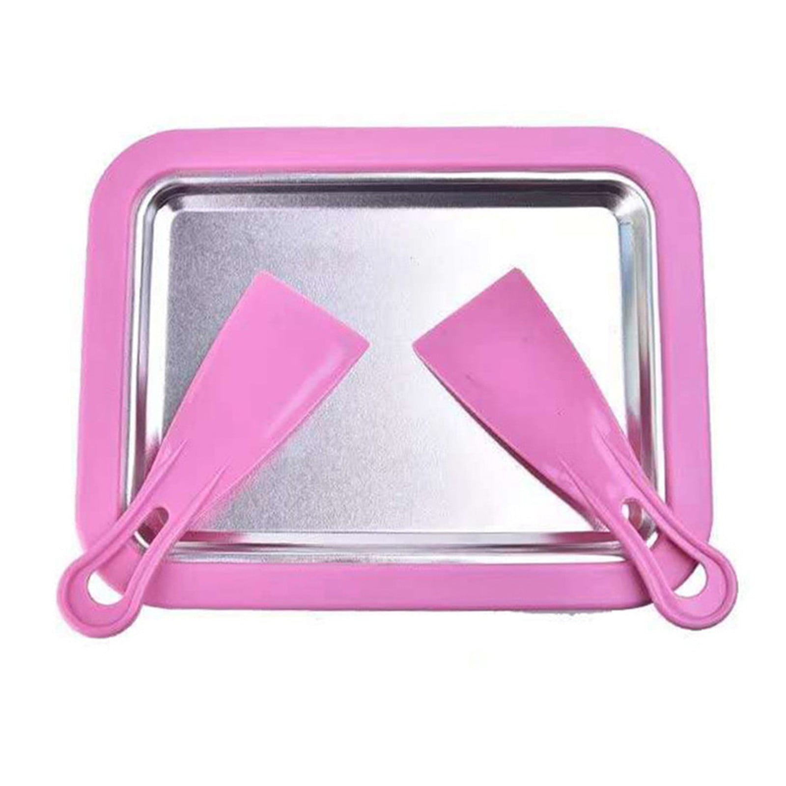 BLUESON Instant Rolled Ice Cream Maker Pan Machine Yogurt Sorbet With 2