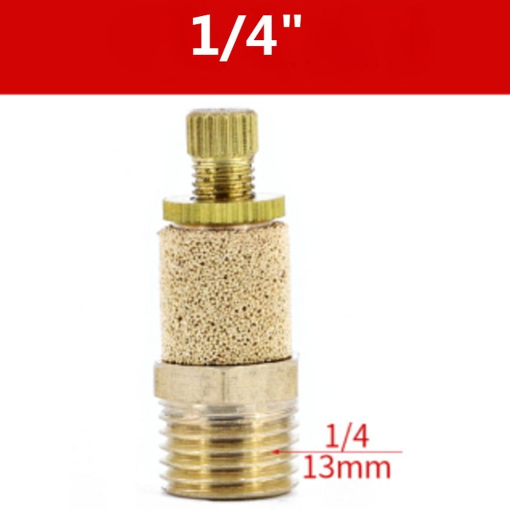 BLUESON Pneumatic Solenoid Valve Adjustable Brass Mufflers Silencers 1/