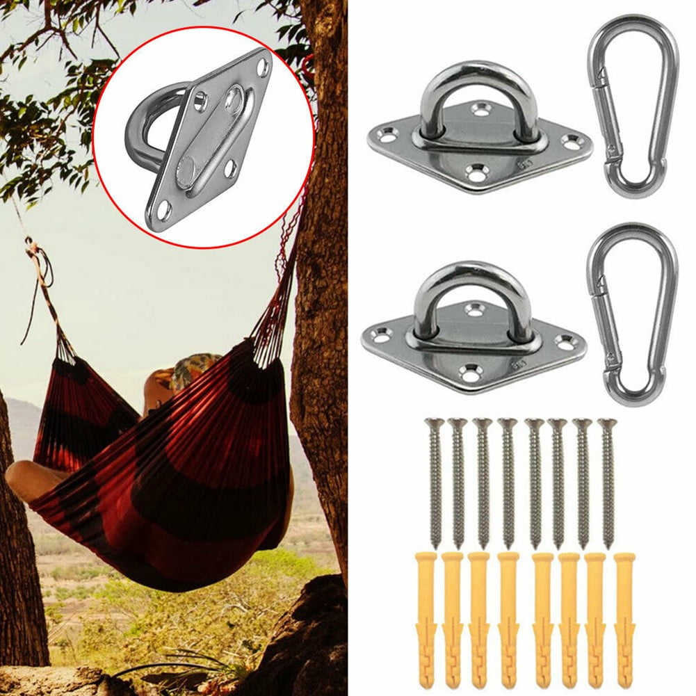 BLUESON Stainless Heavy Duty Ceiling Hanging Hook Set Swing Chair