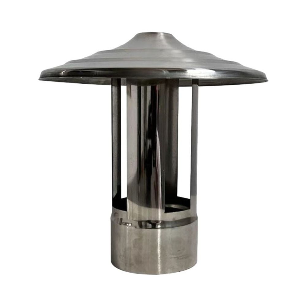 BLUESON Woodburner Chimney Pot Roof Cowl Metal Top Hat Flue Rain Cap