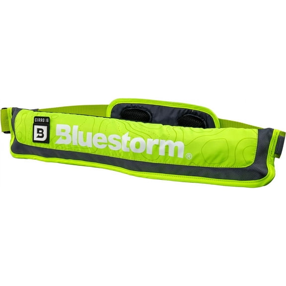 BLUESTORM Cirro 16 Manual Inflatable Belt Pack for Adults | US Coast Guard (USCG) Approved Life Jacket Waist Belt PFD for SUP Paddleboarding, Fishing & Kayaking