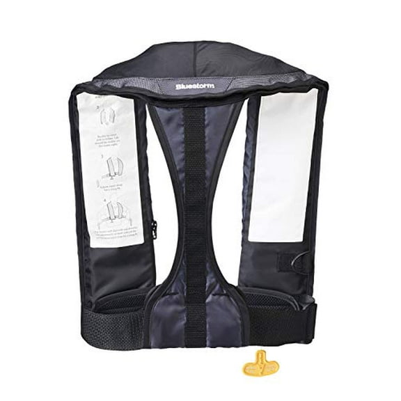 BLUESTORM Stratus 35 Inflatable Life Jacket PFD for Adults | US Coast Guard (USCG) Approved Automatic Self Inflating Life Vest Preserver with Manual Ripcord