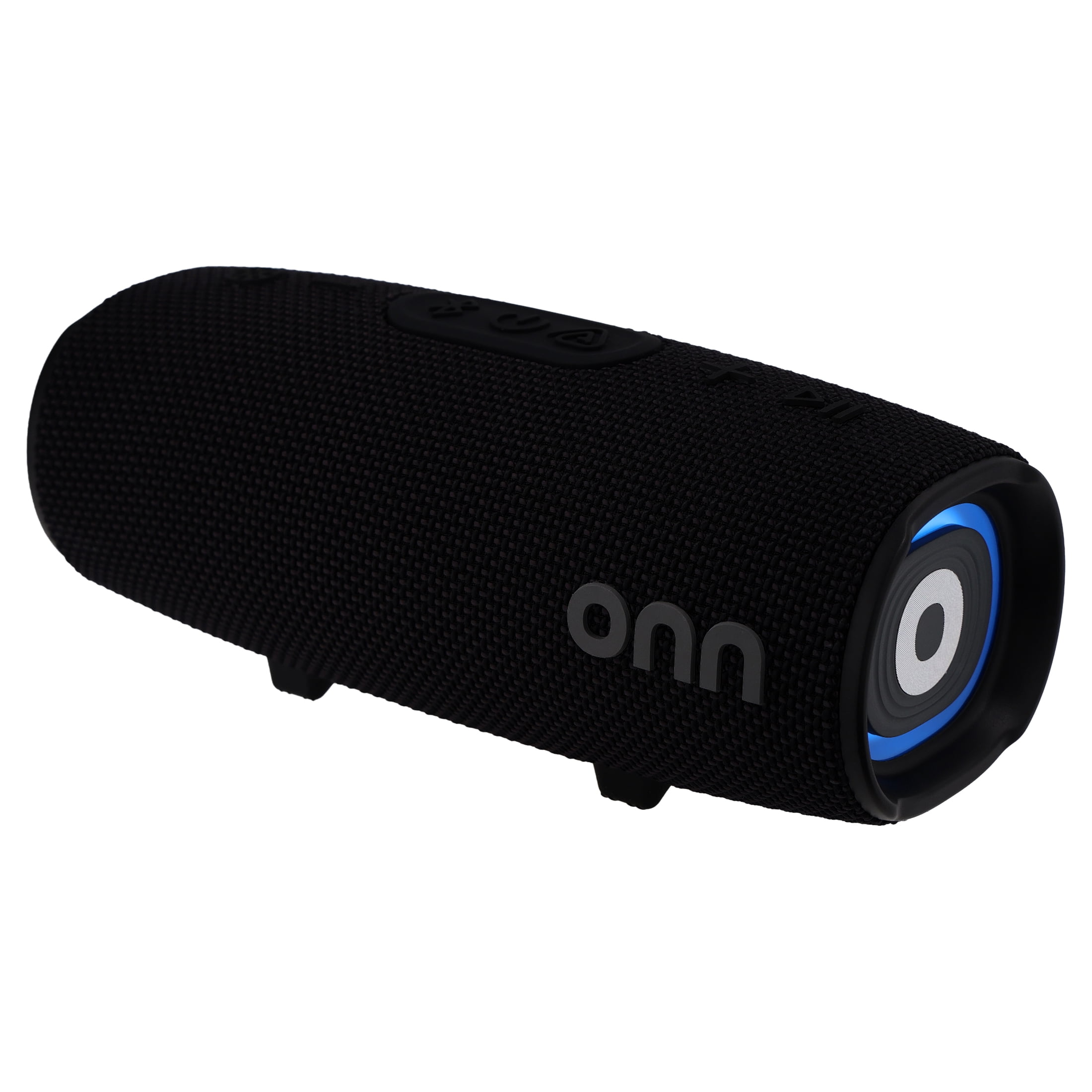 onn Medium Rugged Speaker with LED Lighting, Black