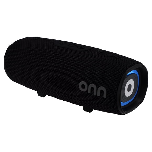 onn Medium Rugged Speaker with LED Lighting, Black