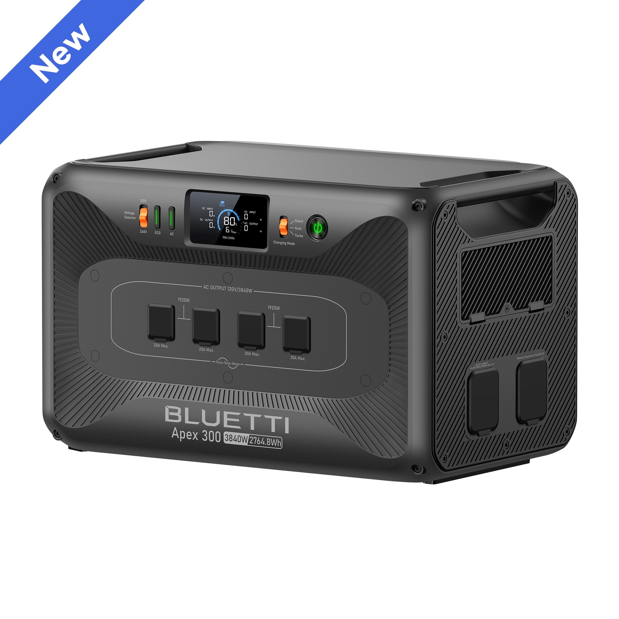 BLUETTI Apex 300 Portable Power Station, 2764.8Wh LiFePO4 Battery, 3840W Max AC Output, Expandable for Home Backup, RV & Off-Grid