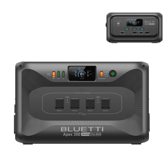 BLUETTI Apex 300 Portable Power Station, 2764.8Wh LiFePO4 Battery, 3840W Max AC Output, Expandable for Home Backup, RV & Off-Grid